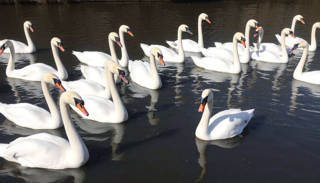 Dozens of Swans Found Dead in England's Docklands

Dozens of swans...