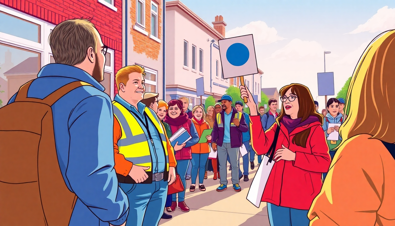 Neighbours Rally for Skilled Workers' Rights in Eastbourne