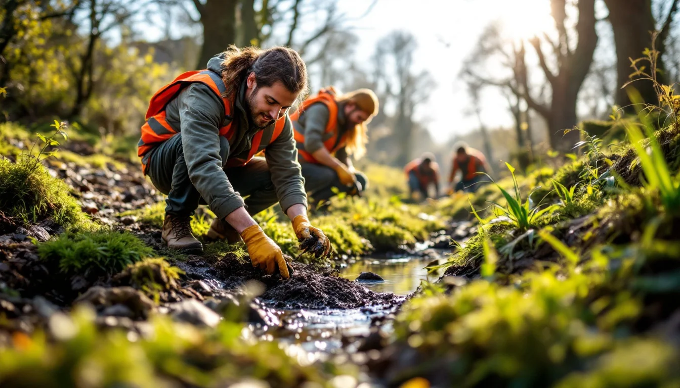 National good news: Volunteers work to restore English brook after silt build-up