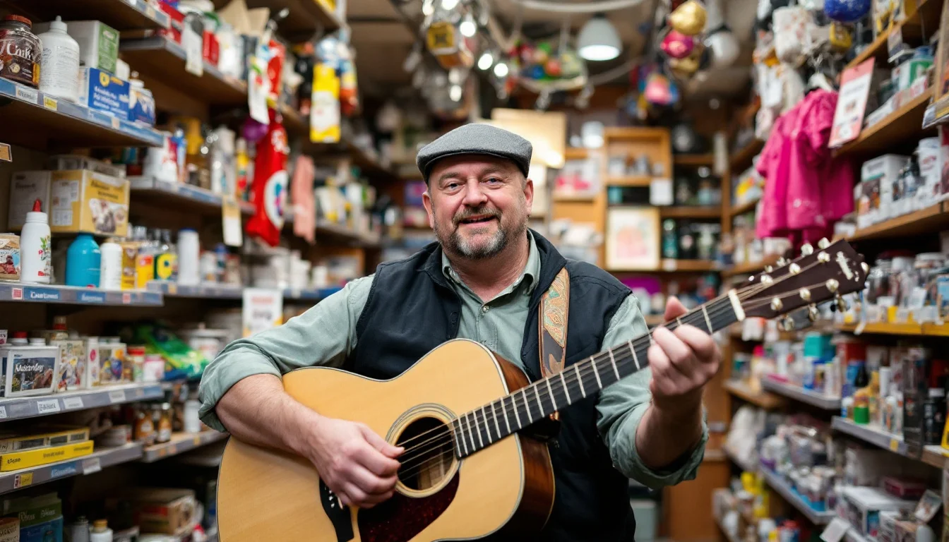 National good news: Ray Jackson performs Maggie May solo in charity shop
